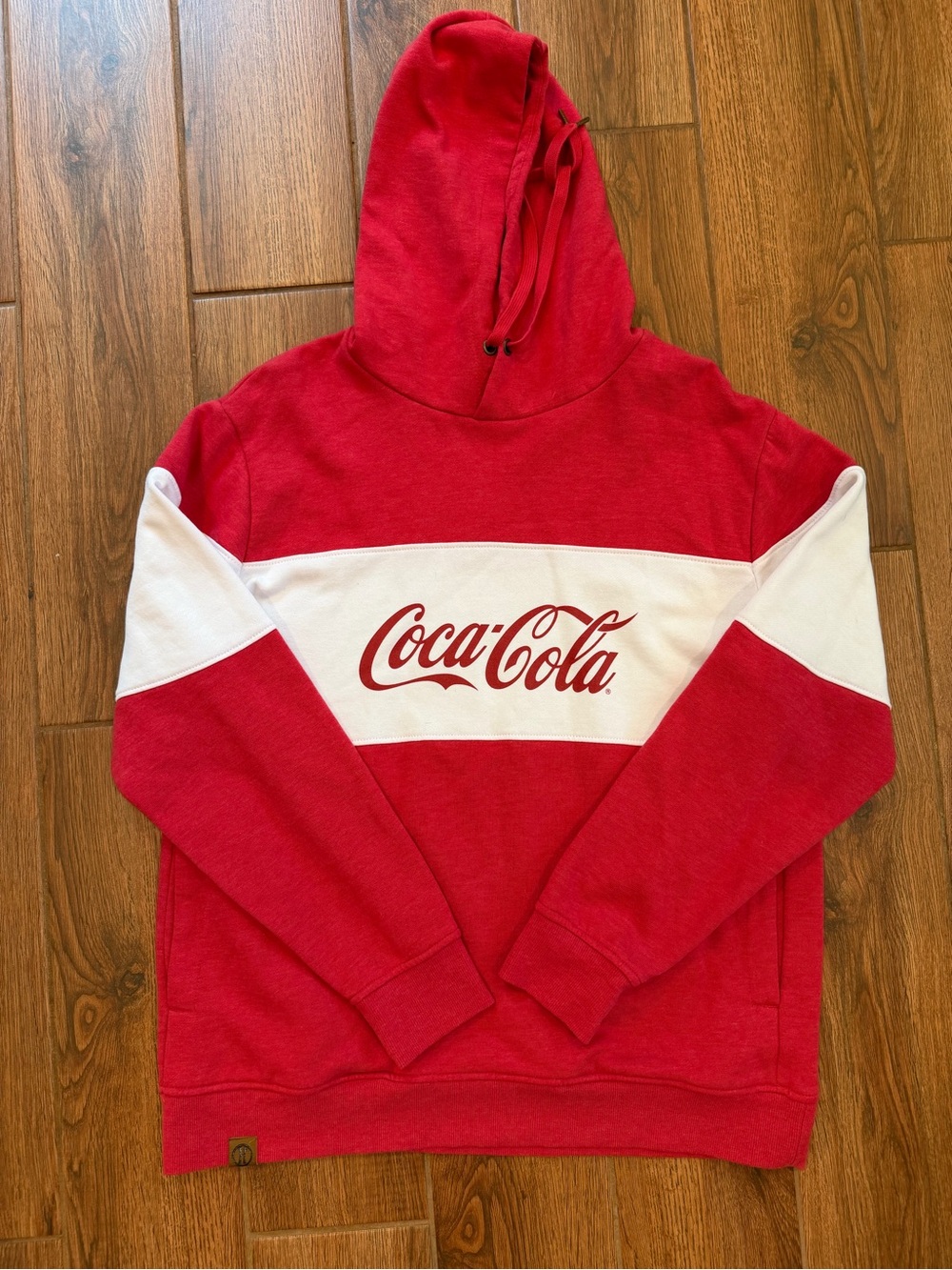 Holloway Coca Cola Red & White Pullover Hoodie pockets / adult large